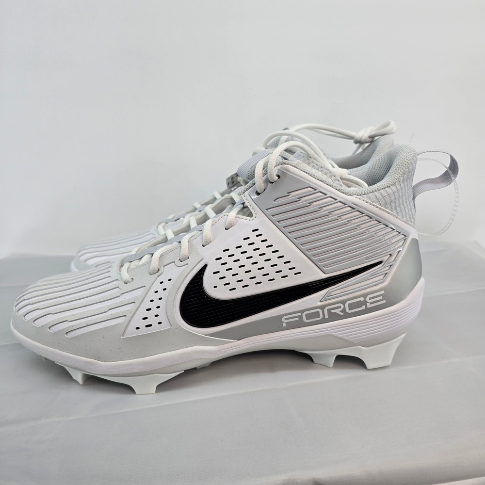 Nike Force Savage pro 2 Mens Football Cleats White Grey Black DA5453-104 16 NWOB